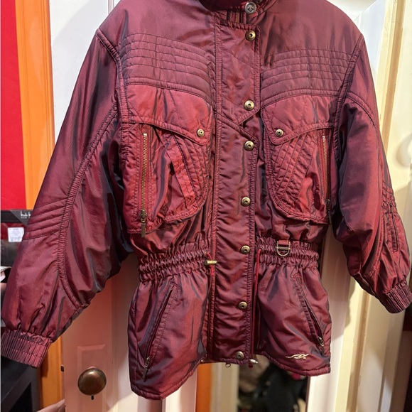 Descente Women's Vintage Deep Red technical Ski Jacket, like new - Picture 1 of 10